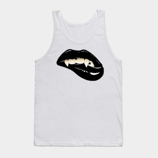 Black Vampire lips Tank Top